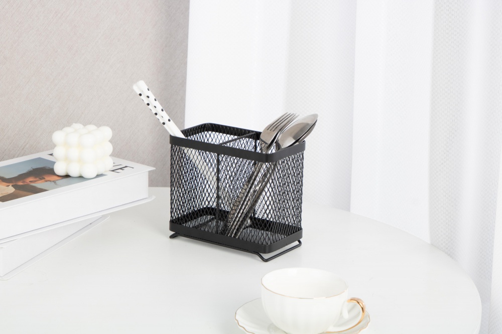 Тримач для столових приборів Flamberg Premium Fernie 16х9х14,2 см чорний