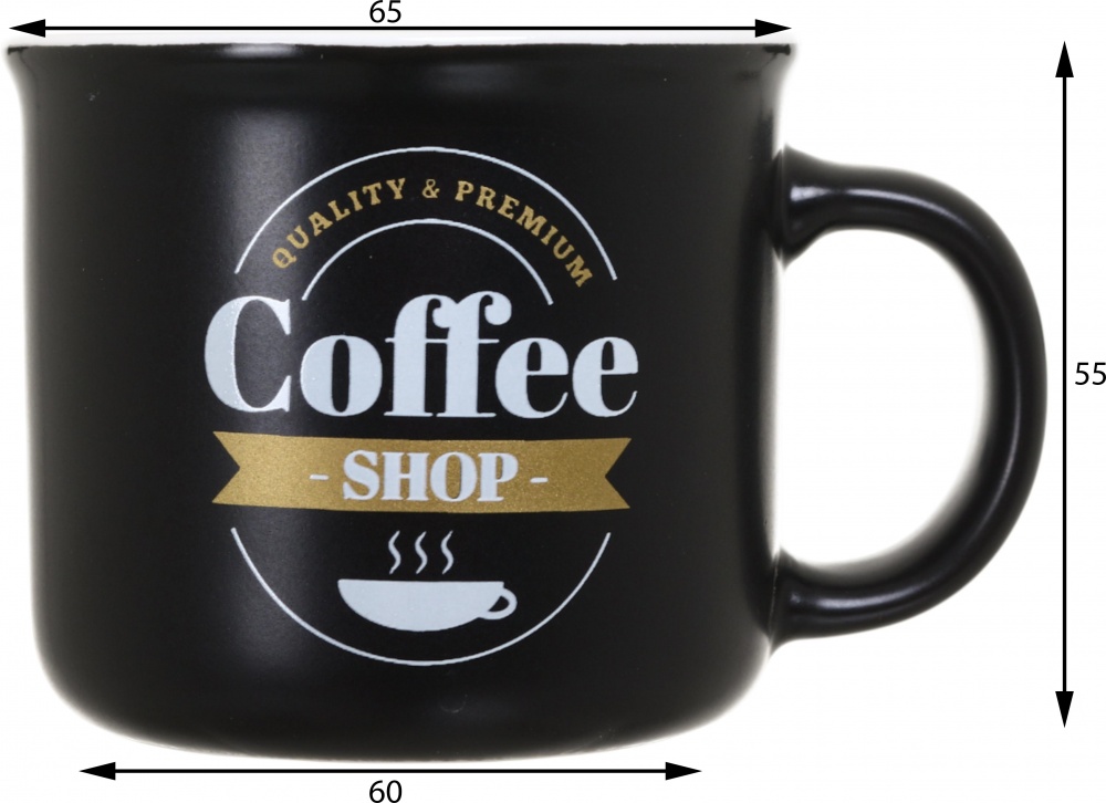 Чашка Fiora Coffee Shop black 100 мл