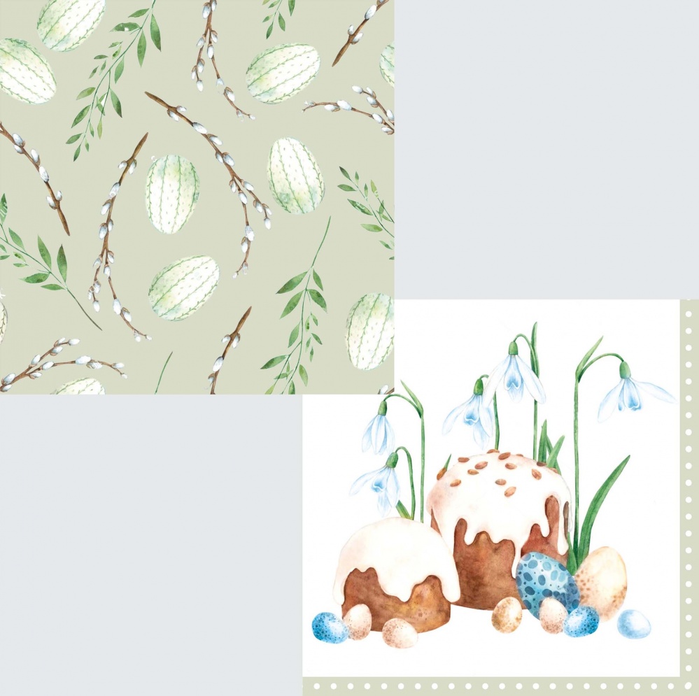 Салфетки столовые Silken Пасхальные праздники 33х33 см 18 шт.