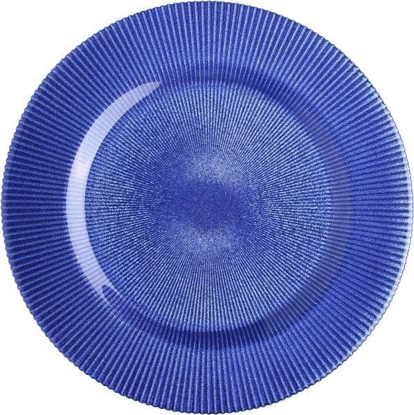 Блюдо Glimmer 33 см синє 
