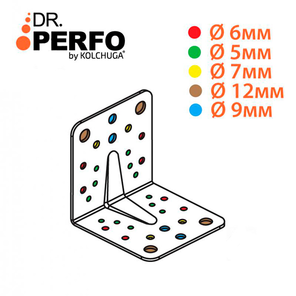 Уголок перфорированный Kolchuga равносторонний 100x100x100 мм 2,5 мм