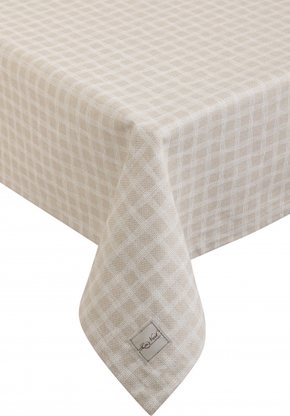 Скатертина Шале клітинка 133x220 см бежевий La Nuit 