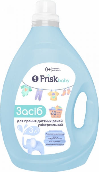 Гель для машинной и ручной стирки Frisk Baby 3 л 