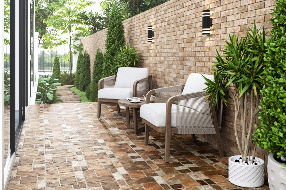 Плитка Golden Tile Stone Brick Теракотовый SBК730 30х30 см