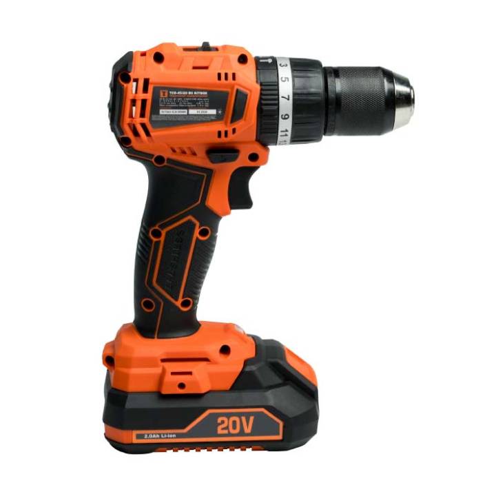 Шуруповерт ударний акумуляторний Tekhmann TCD-45/i20 BS KITBOX 873397