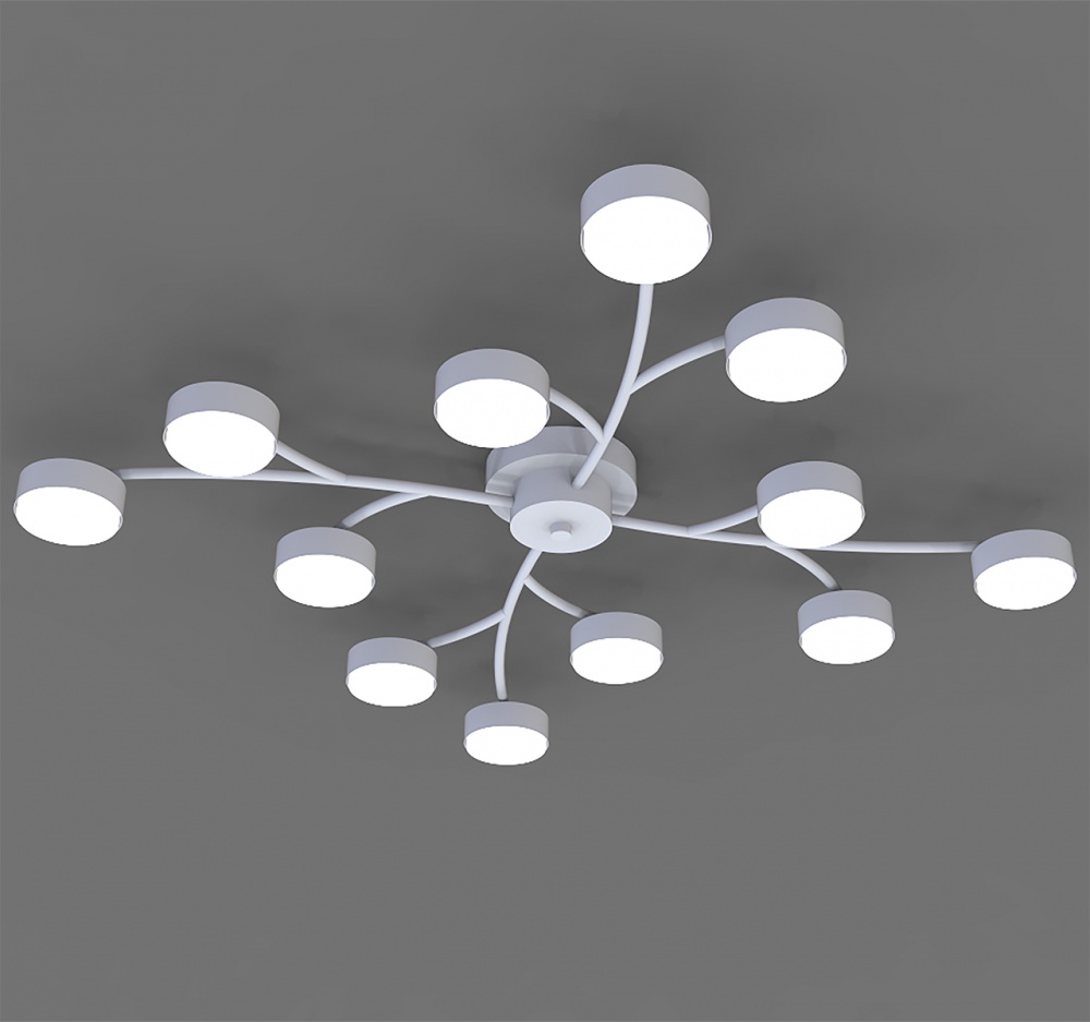 Люстра потолочная Hopfen STARK SKOG-GX-12 WH 12xGX53 белый