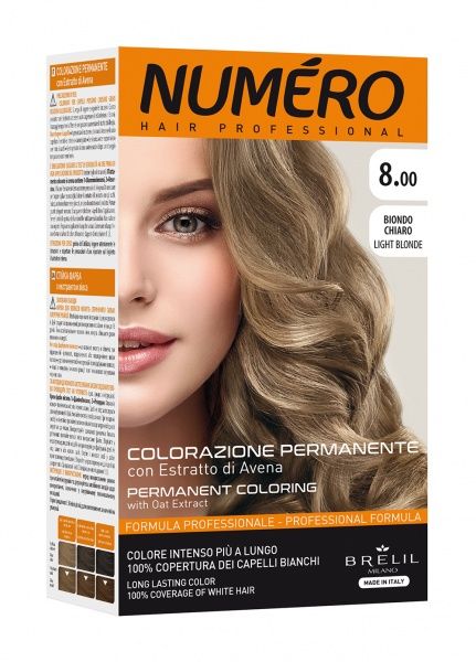 Крем-фарба для волосся Numero 8.00 Light blonde (світлий русявий) 140 мл