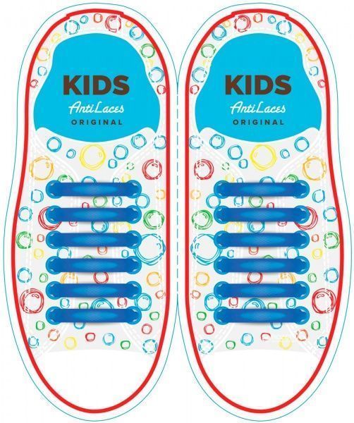 Шнурки силіконові AntiLaces Classic KB38 синій 