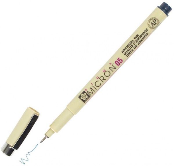 Линер PIGMA Micron Sakura (0.5) 0,45 мм сине-черный 