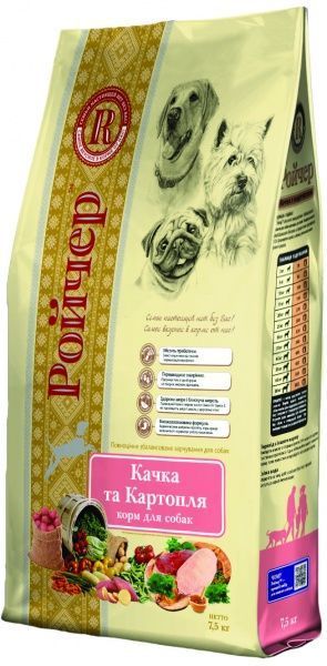 Корм Ройчер качка та картопля, 7,5 кг