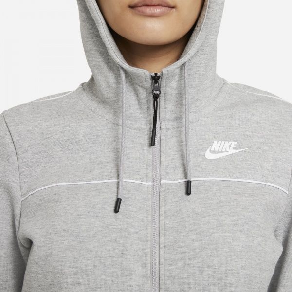 Джемпер Nike W NSW FZ HOODIE MLNM FLC CZ8338-063 р. XL серый