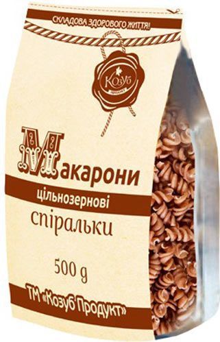 МакарониТМ Козуб Продукт цільнозернові Спиральки 500 г