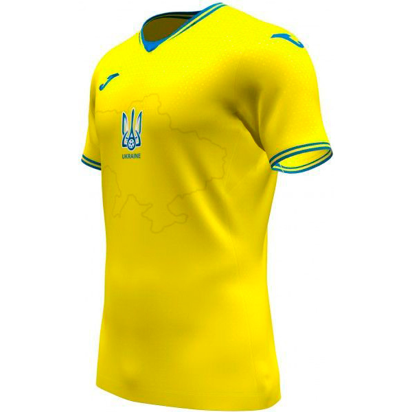 Футболка форми збірної України 2021 Joma FED. FUTBOL UCRANIA SHORT SLEEVE T-SHIRT AT102404A907 р. L жовтий