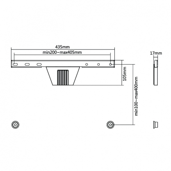 Кріплення для телевізора Kivi Slim-46, 50кг, фіксовані 23