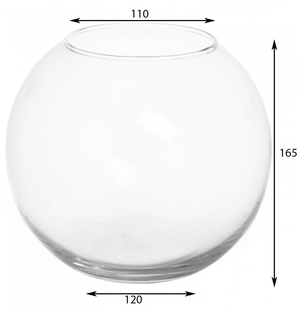 Ваза-аквариум Wrzesniak Glassworks 17 см прозрачная 17-108