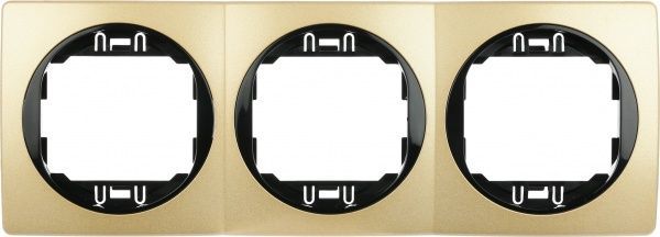 Рамка трехместная Aling-Conel EON горизонтальная золото E6703.GE