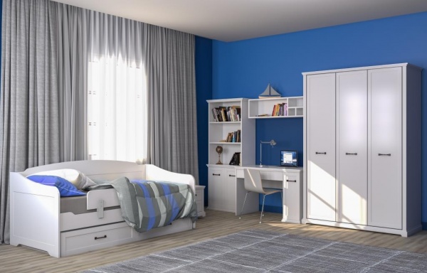 Кровать детская Aqua Rodos Bianca 90x200 см белый матовый 