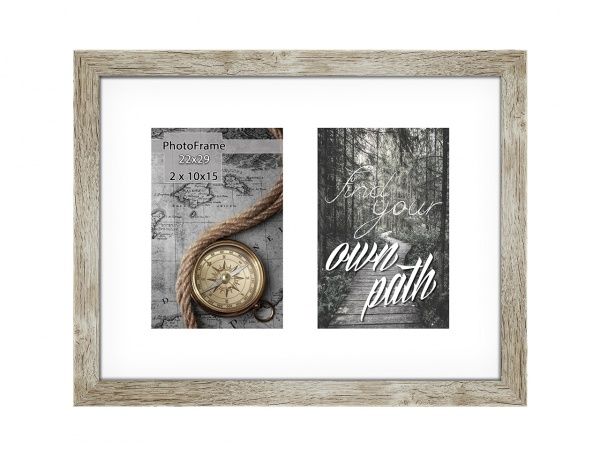 Фоторамка з паспарту SvitArt FKP-2-1913-1A 10x15 см дерево світле 