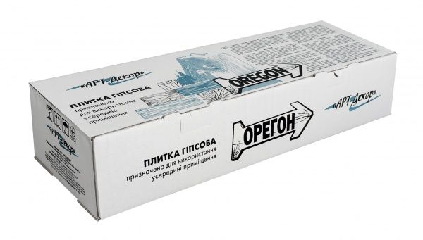 Плитка гіпсова пряма Арт-Декор Орегон білий 0,48 кв.м 