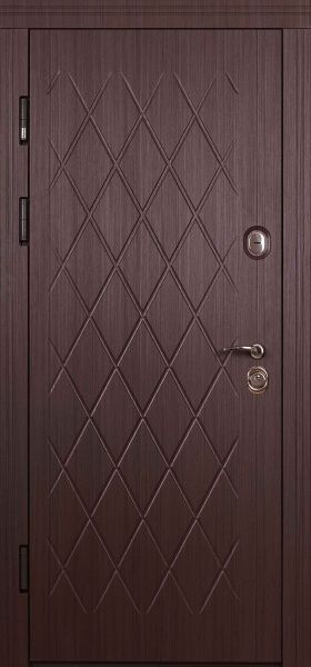 Двері вхідні Abwehr АМ-369 086П (V) (ТО) Avers+Kale НЧ коричневий 2050х860мм праві