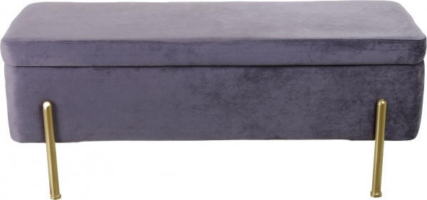 Сундук-пуф для хранения Christophe темно-серый 120х38х42 см 