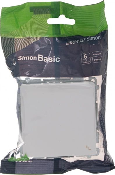 Выключатель проходной одноклавишный Simon Basic без подсветки 10 А 250В белый BMW6.01/11