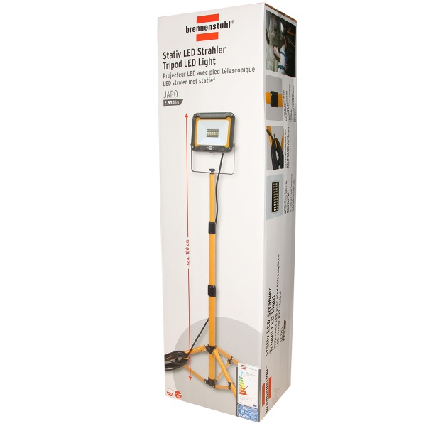 Прожектор светодиодный Brennenstuhl JARO 2000T на штативе 30 Вт IP65 желтый 1171250334 