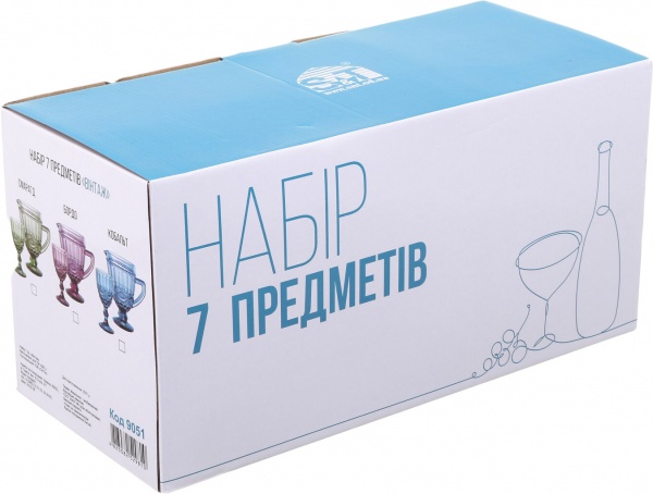 Набір Грані 7 предметів бордо 9052 S&T