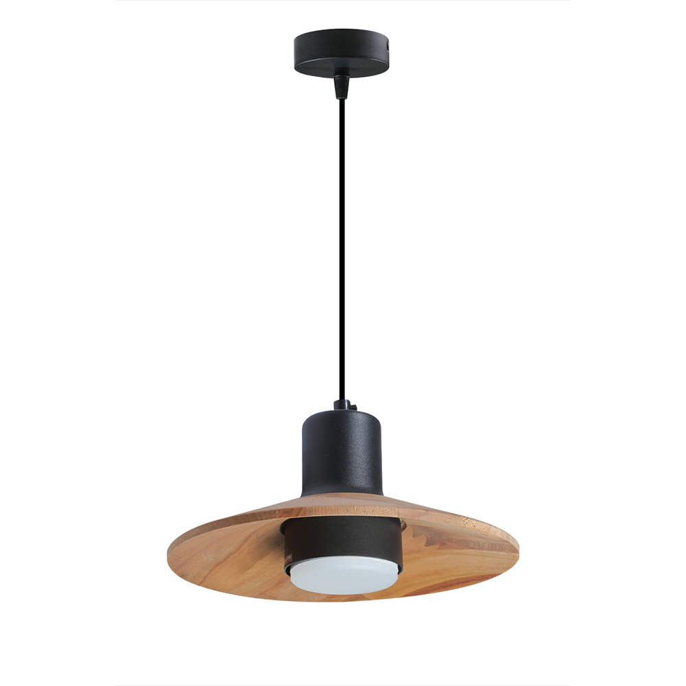 Світильник підвісний LIGHT SET KALUSH 1xGX53 чорний/дерево