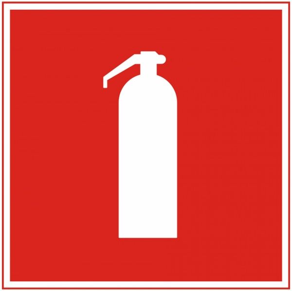 Наклейка Вогнегасник 150х150 мм