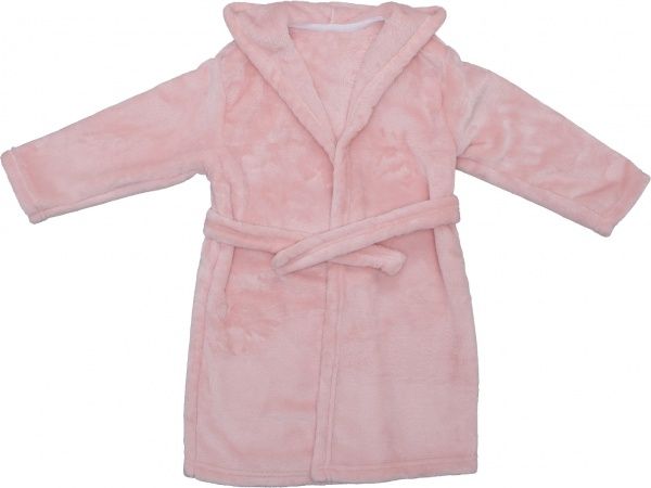 Халат детский Роза капюшон с ушками р.98 розовый 