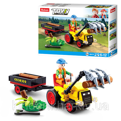 Конструктор Sluban M38-B0777 Town Трактор із причепом