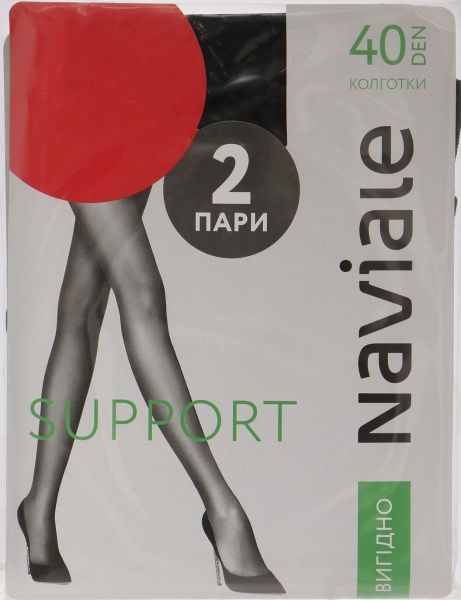 Колготки NAVIALE 1003 SUPPORT 2 пари 40 den nero р. 5 черный 