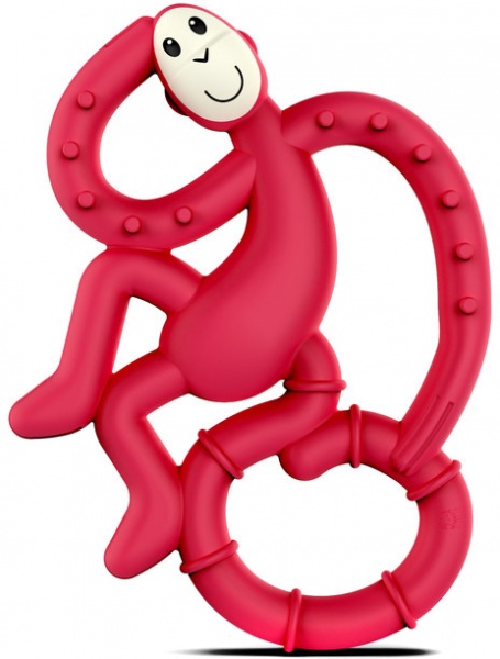 Прорезыватель Matchstick Monkey Обезьянка маленькая танцующая красная 10 см (MM-МMT-004)