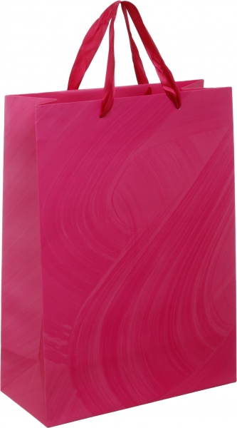 Пакет подарунковий XLL-1 D-1142 рожевий мазки фарби з ембоссінгом