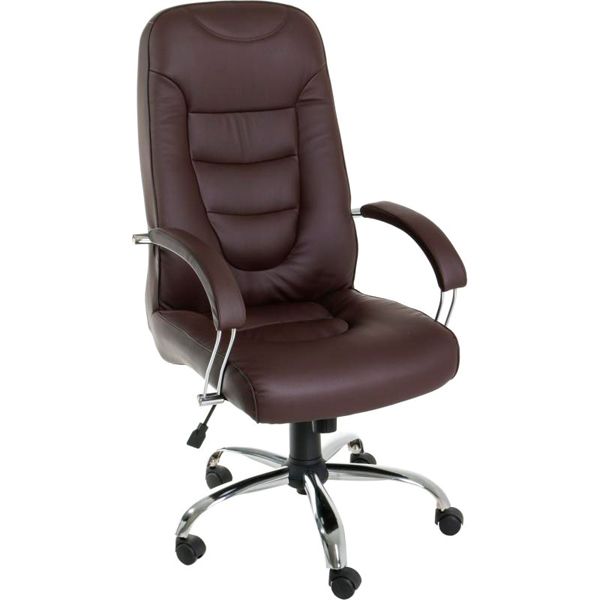 Крісло Новий Стиль Boston Steel Chrome Eco-31 темно-коричневе