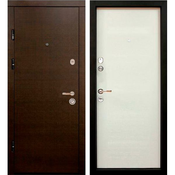 Дверь входная Министерство дверей КС Микс+ венге белый 2050x860 мм левая