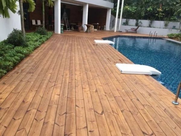 Дошка підлоги 30х130х2000 мм палубна термососна масло 2 шари