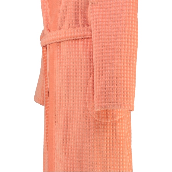 Халат велюровий Cawo Checked р. 44 персиковий 