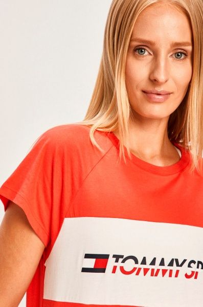 Футболка Tommy Hilfiger BLOCKED TEE LOGO S10S100331603 S кораловий