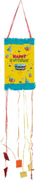 Піньята пакет - Happy Birthday (жовта)