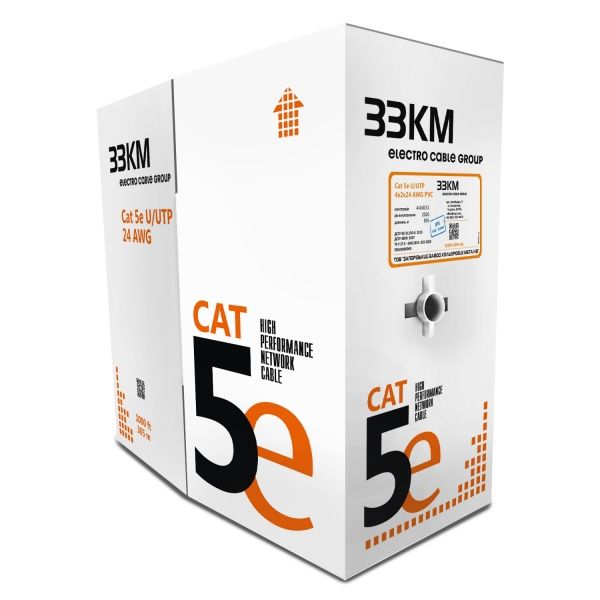 Кабель UTP монолит ЗЗЦМ UTP Cat 5e AWG 4x2х0,51 медь 