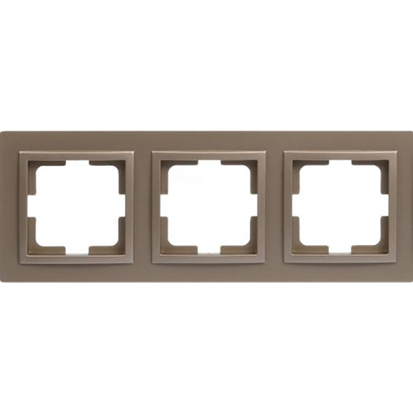 Рамка тримісна Mono Despina універсальна титан 102-220000-162