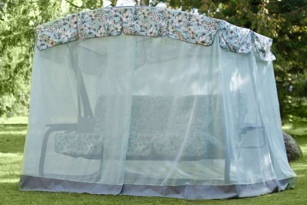 Гойдалка OLSA Турин-Преміум FLOWER 2442х1440х1810 мм сірі квіти 