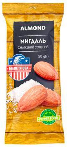 Мигдаль Almond смажений солоний 50 г