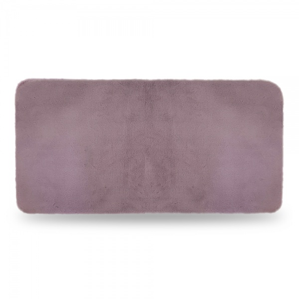 Коврик для ванной комнаты Dariana Эко-мех 75х150 см карамельно-розовый