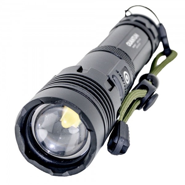 Ліхтар Quantum QM-FL1035 Perfect 5WLED zoom +3WCOB з функцією Power Bank Li-ion18650/2600mAh bох чорний