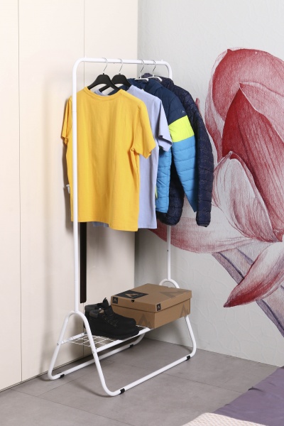 Держатель для одежды PROзапас 1530x800x370 мм одинарный с полкой белый