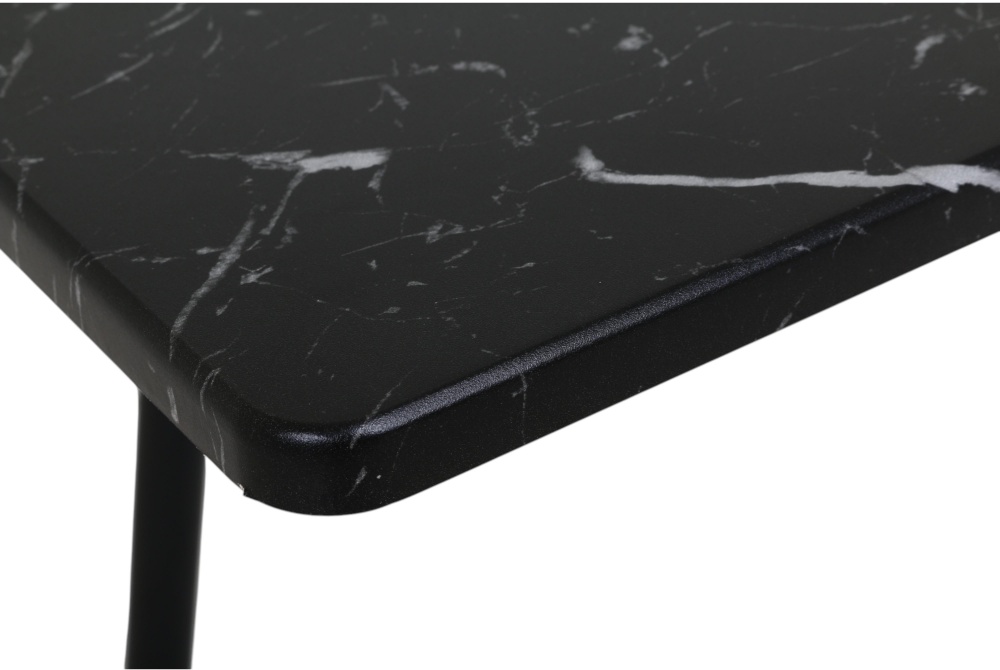 Стол Эдисон 1200(1550)x730x700мм мрамор черный/черный