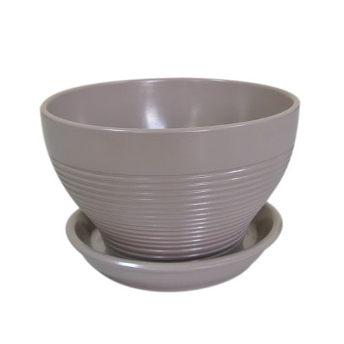 Горшок керамический Ориана-Запорожкерамика Бонсайница резной круглый 1л аметист 